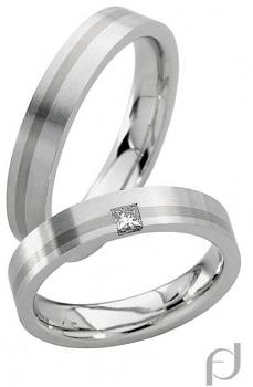 Trauringe Platin von Furrer Jacot 71-81030 + 71-25030